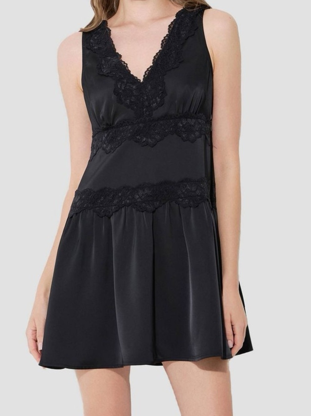 Women's Lace Mini Slip Dress